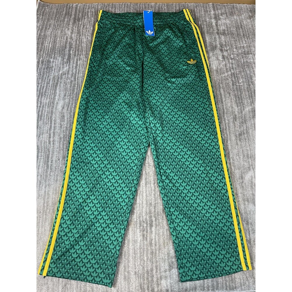 adidas Green & Yellow Patterned Track Pants